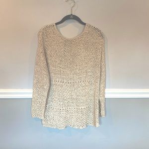 Cream colored open knit sweater size M